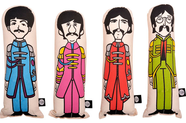 10 elementos homy para 10 músicos set 4 cojines beatles homy