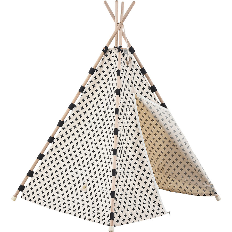 tipi blanco para niños y jugar vaqueros e indios