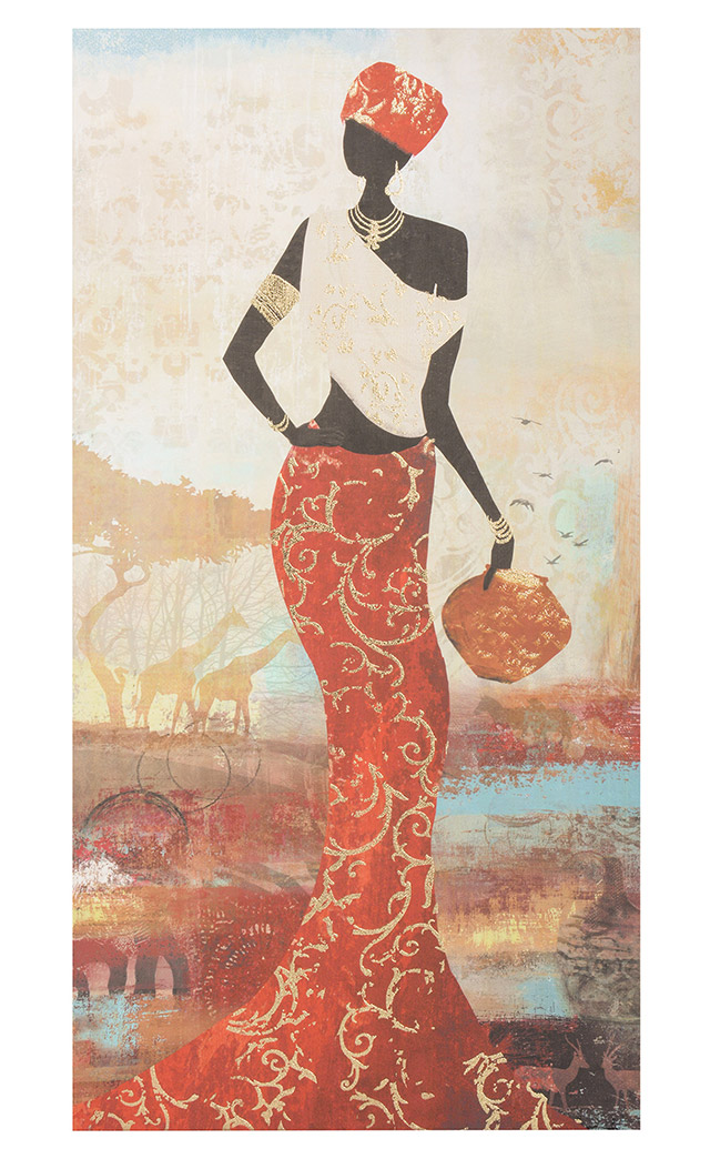 Canvas mujer africa 30x60 cm | Homy