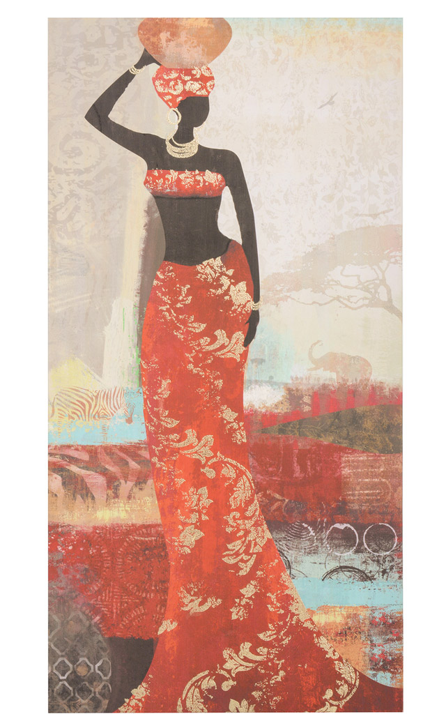 Canvas mujer africa 30x60 cm | Homy