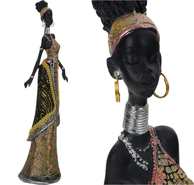 Figura africana dorado 40 cm | Homy