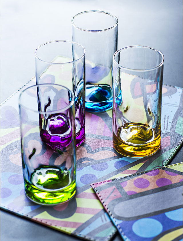 Set 4 vasos Impression Color | Homy