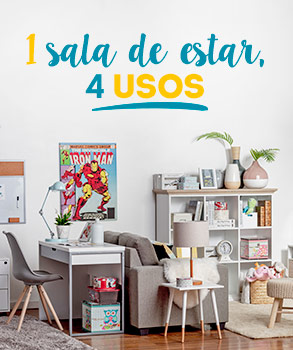 1 sala de estar, 4 usos