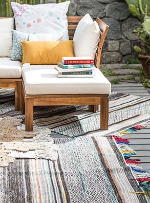 3 ideas para decorar tu terraza con alfombras