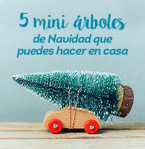 5 mini árboles de Navidad creativos que puedes hacer en casa