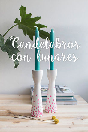 Candelabros con lunares