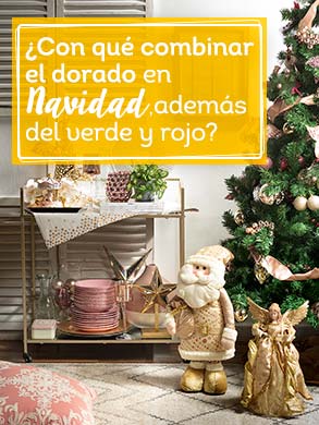 ¿Con qué combinar el dorado en Navidad, además del verde y rojo?