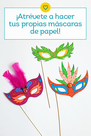 ¡Atrévete a hacer tus propias máscaras de papel para estas fiestas!