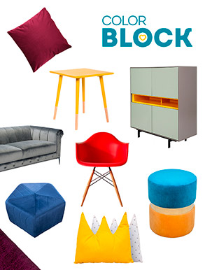 Decoración color block