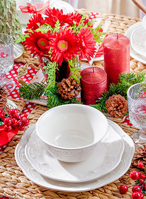 Una mesa encantadora para Navidad