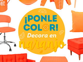 ¡Ponle color! Decora en naranjo