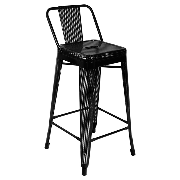 diez usos para un taburete metal respaldo negro homy