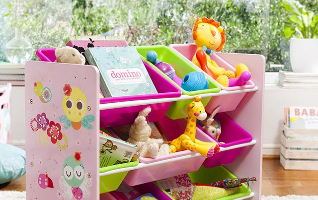 Mueble infantil para organizar - estantes, cajoneras