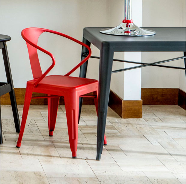 3 combinaciones inesperadas comedor silla rugoso metal rojo homy