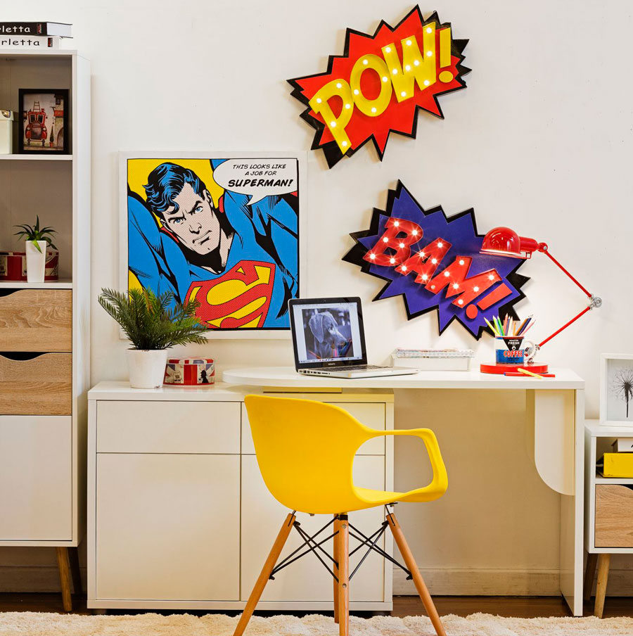 5 ideas decorar muros piezas niños letrero led bam