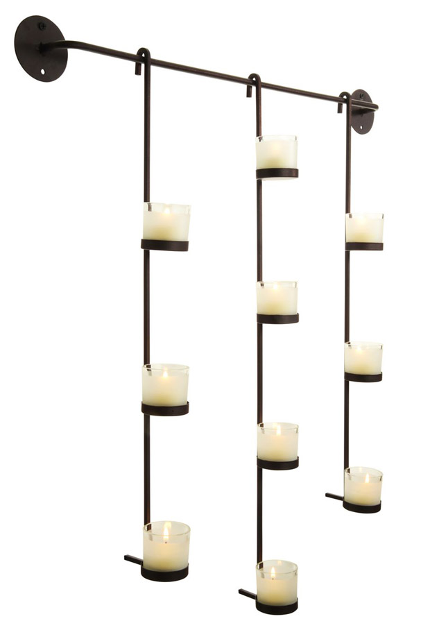 buenas ideas terraza set 10 velas pared homy