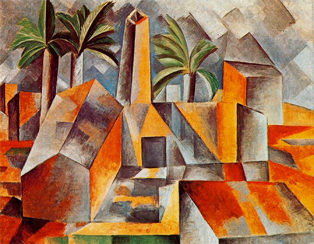 La fábrica de Horta d´Ebre, 1909, Pablo Picasso. Museo del Hermitage.