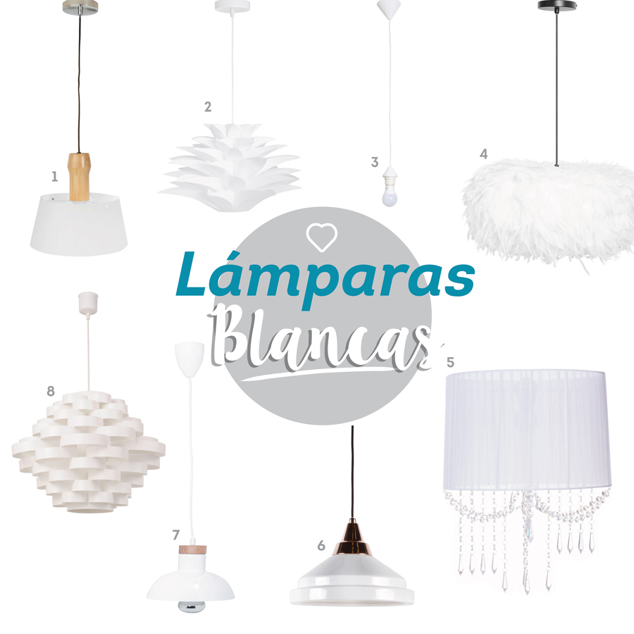 guia lamparas para  comedor 3 estilos moodboard lamparas blancas