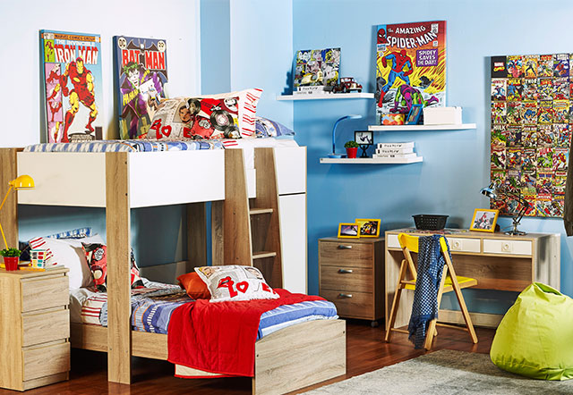 temas en común niños comics decoración