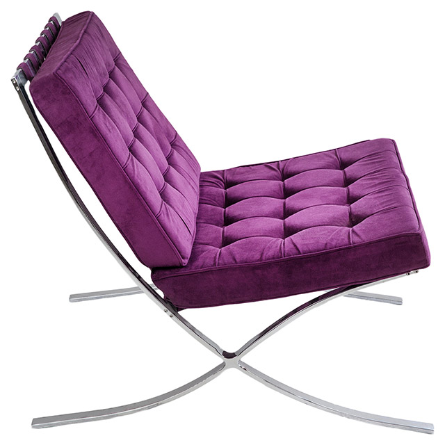 Sillón Barcelona felpa morado | Homy