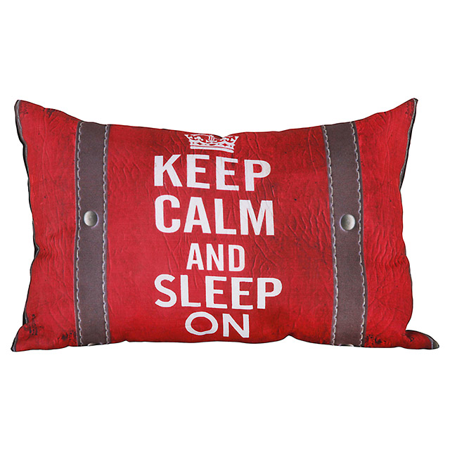 Cojín Keep Calm rojo 50x33 cm | Homy