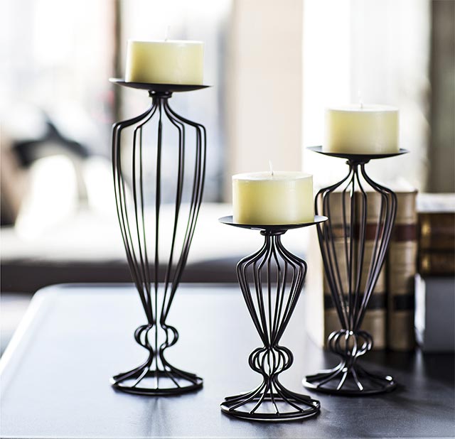 Set 3 candelabros de pie | Homy