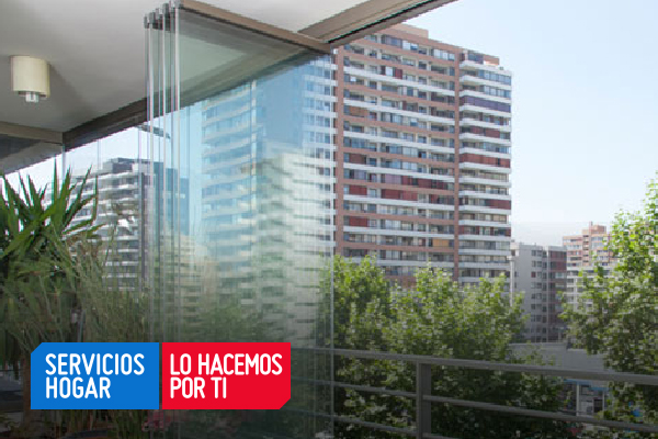 Instalaci�n de cierre de cristal plegable