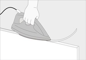 Plancha aplicada sobre tapacantos pare mejorar fijaci�n y terminaci�n