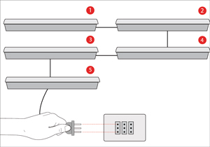 Uni�n de cables para barra led usando un �nico enchufe