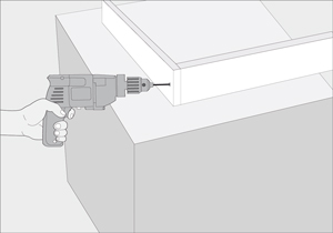 Armado del z�calo para la base del mueble para el lavamanos