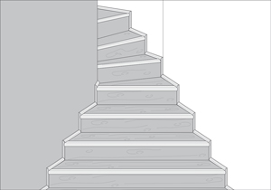 Pegar los cantos de pelda�o