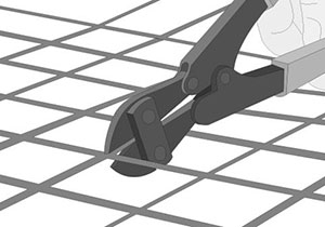 Usando un napole�n se puede cortar una rejilla con las medidas tomadas