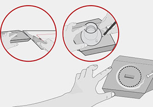 Marcado de soquete sobre superficie de cart�n