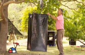 �C�mo hacer una cabina para la ducha del camping?