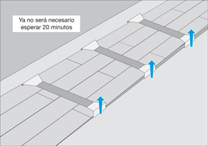 Instalaci�n de piso con uniones pegadas