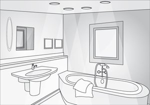 Elegir tipos de luces para el ba�o