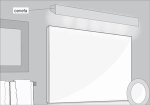 C�mo iluminar un ba�o amplio