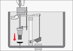 Insertar arandela del v�stago y ubicar la nueva v�lvula