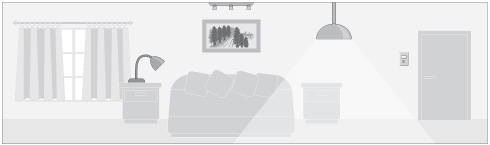 L�mpara de techo para iluminaci�n general del living